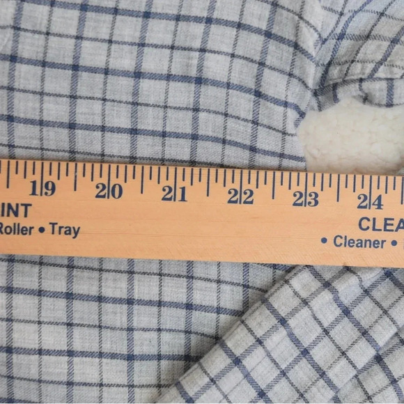 FAHERTY || Men's Soft Light Flannel Ash Grey Plaid Size XL *Small flaws* - Picture 7 of 10